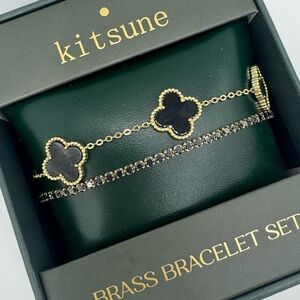 Kitsune Black and Gold Bracelet Set